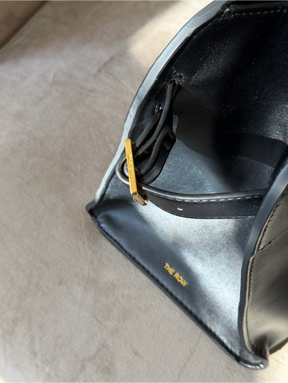 Margaux 15 Smooth Black Leather Top Handle Satchel Handbag Tote - Picture 10 of 15